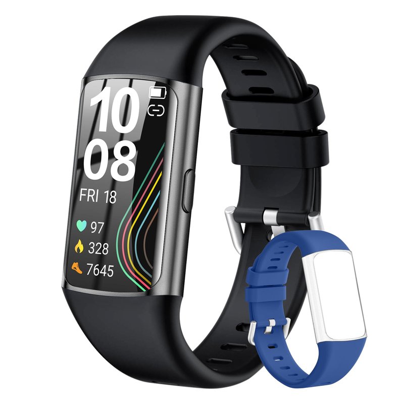 FKGZJF Smart Watch, Health Fitness Tracker Watch with 24/7 Heart Rate, Blood Oxygen Monitor, Sleep Tracker,Pedometer, IP68 Waterproof Activity Trackers Compatible with Android & iPhone Women Men