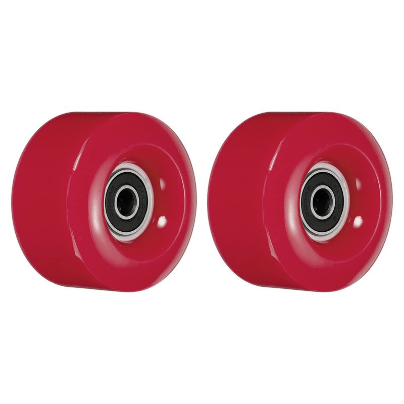 PATIKIL 32 x 58mm Roller Skate Wheels with Bearings, 2 Pack 82A Quad Skate Replacement for Double Row Skate Skateboard Indoor or Outdoor, Red