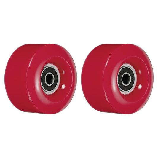 PATIKIL 32 x 58mm Roller Skate Wheels with Bearings, 2 Pack 82A Quad Skate Replacement for Double Row Skate Skateboard Indoor or Outdoor, Red