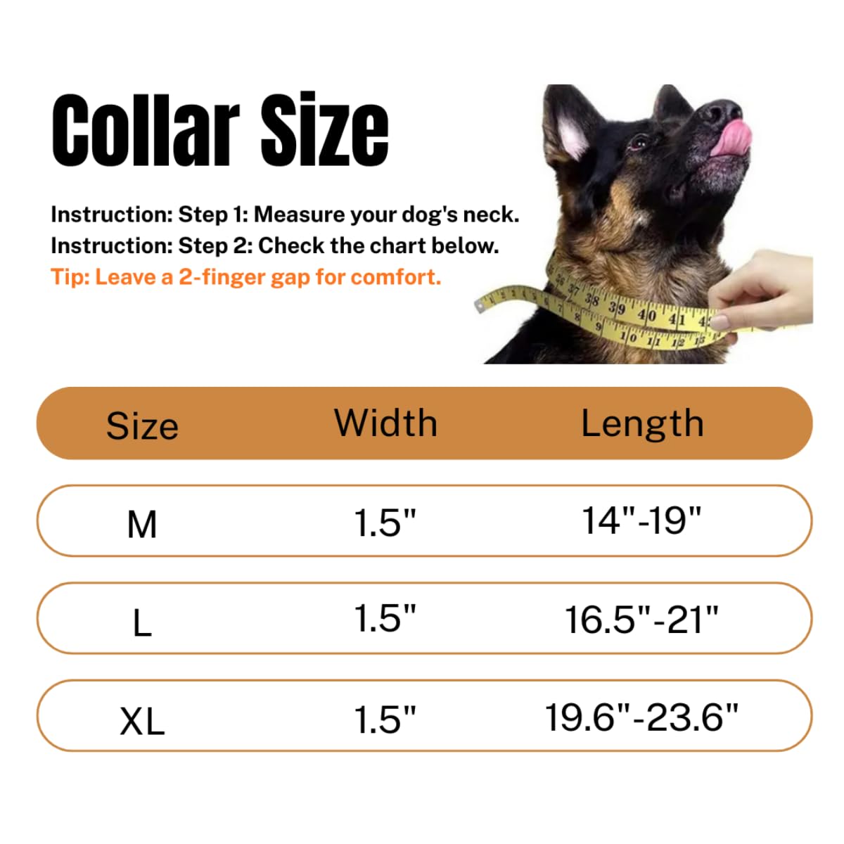 Tactical Dog Collar for Medium Large Dogs, Military Grade Nylon K9 Collar with Control Handle, Heavy Duty Metal Buckle, AirTag Holder & Patches, Adjustable for Training Walking Hiking（L）