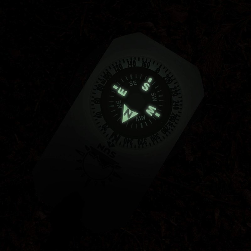 Sun Company MiniComp II - Mini Orienteering Compass With Rotating Bezel| Easy-to-Read Zipperpull Compass for Jacket, Parka, or Pack