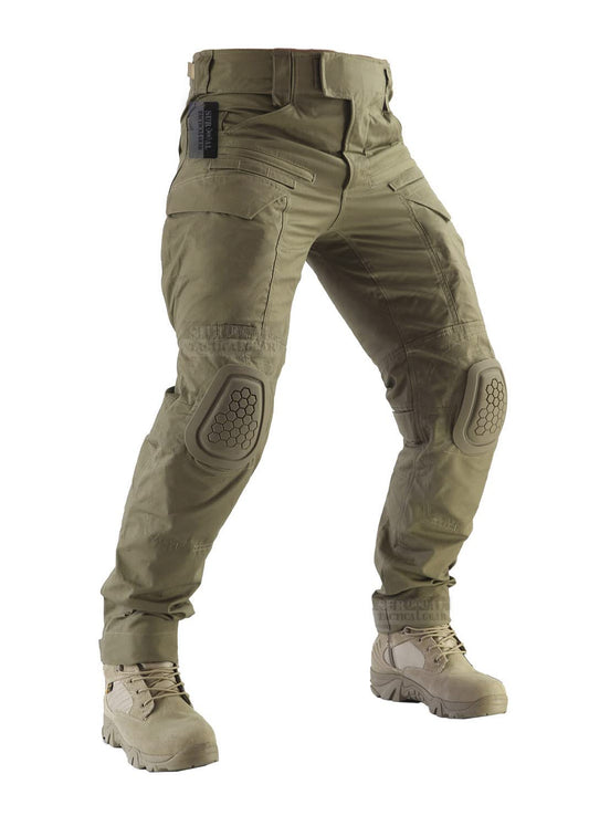 ZAPT Combat Pants Men's Airsoft Paintball Tactical Pants with Knee Pads Hunting Camouflage Military Trousers (S, Kangaroo)