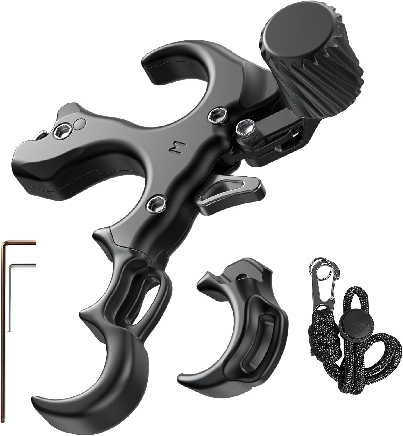 Compound Bow Release - Adjustable Archery Release Trigger with Wrist Straps | Durable Aluminum Alloy, 3/4 Finger Design, Supports 200lbs