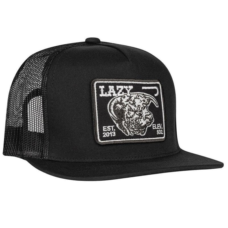 Lazy J Ranch Wear Black Elevation Classic Trucker Hat - Adjustable Snapback Unisex Rope Hat, Western Hats for Men or Women, Country Style Lazy J Ranch Hats