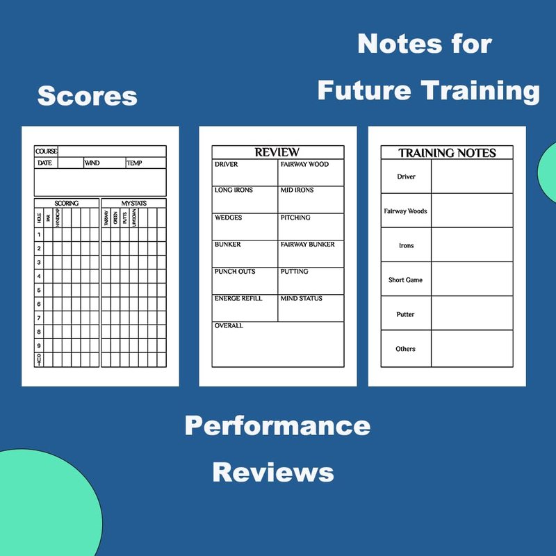 UDPARSCO Blank Golf Yardage Book (4-Pack) Waterproof Stone Paper Notebook for Tournament Strategy & Course Mapping 4" x 6.5" Tear-Resistant Journal for Juniors & Pros Fits Standard Holders