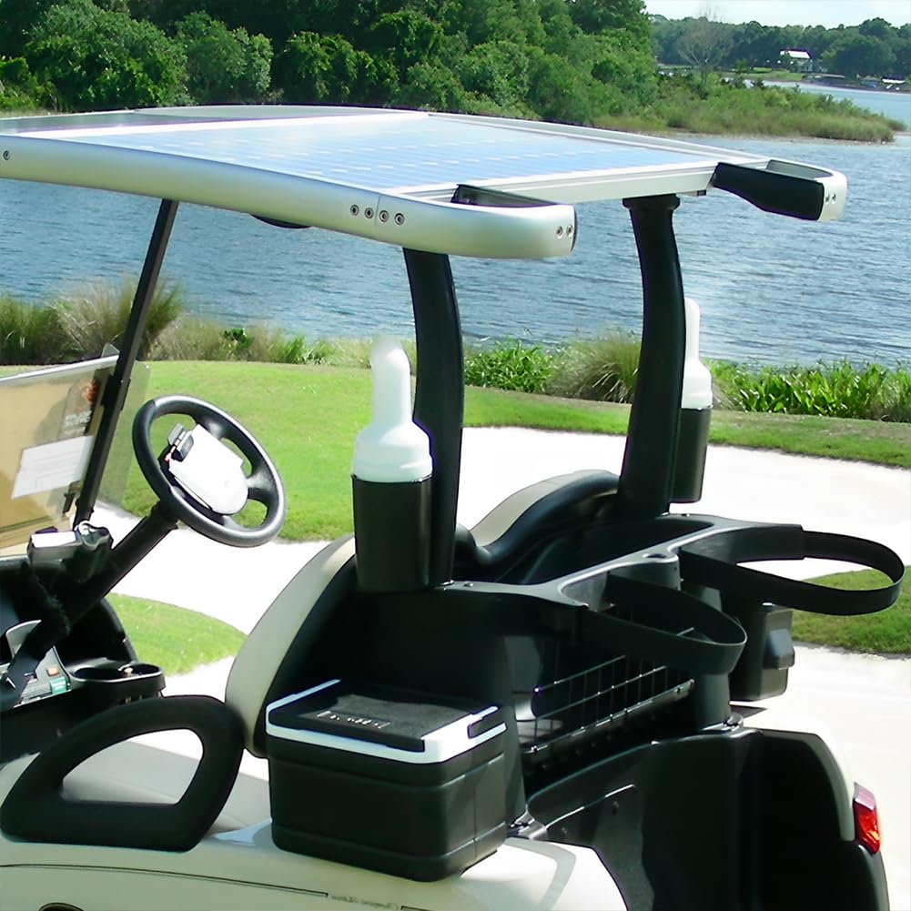 Joyzan Golf Cart Sand Bottle, Universal Top Fill Divot Filler Seed Container Assembly Portable Loss Area Golfing Holder Rattle Proof Dispenser Accessory Kit Grip Handle Club Car No Drilling Required