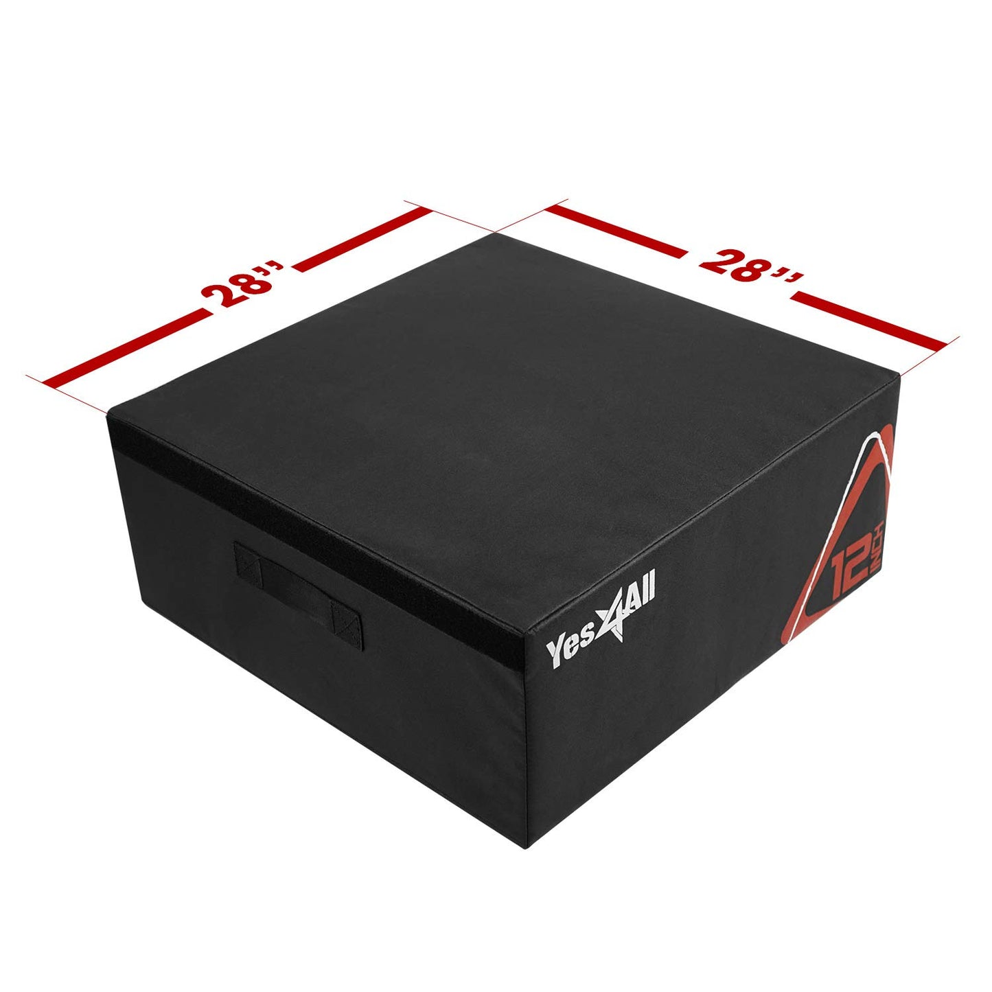 Yes4All Adjustable Soft Plyo Box – Available in 6, 12, 18 and 24-inch Box Sizes (L. Black - 18" + 24")