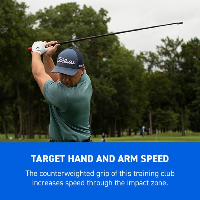 SuperSpeed Golf Counterweight Training Stick | Proven by Padraig Harrington | Increase Club Head Speed | One Club with Online Instructional Videos