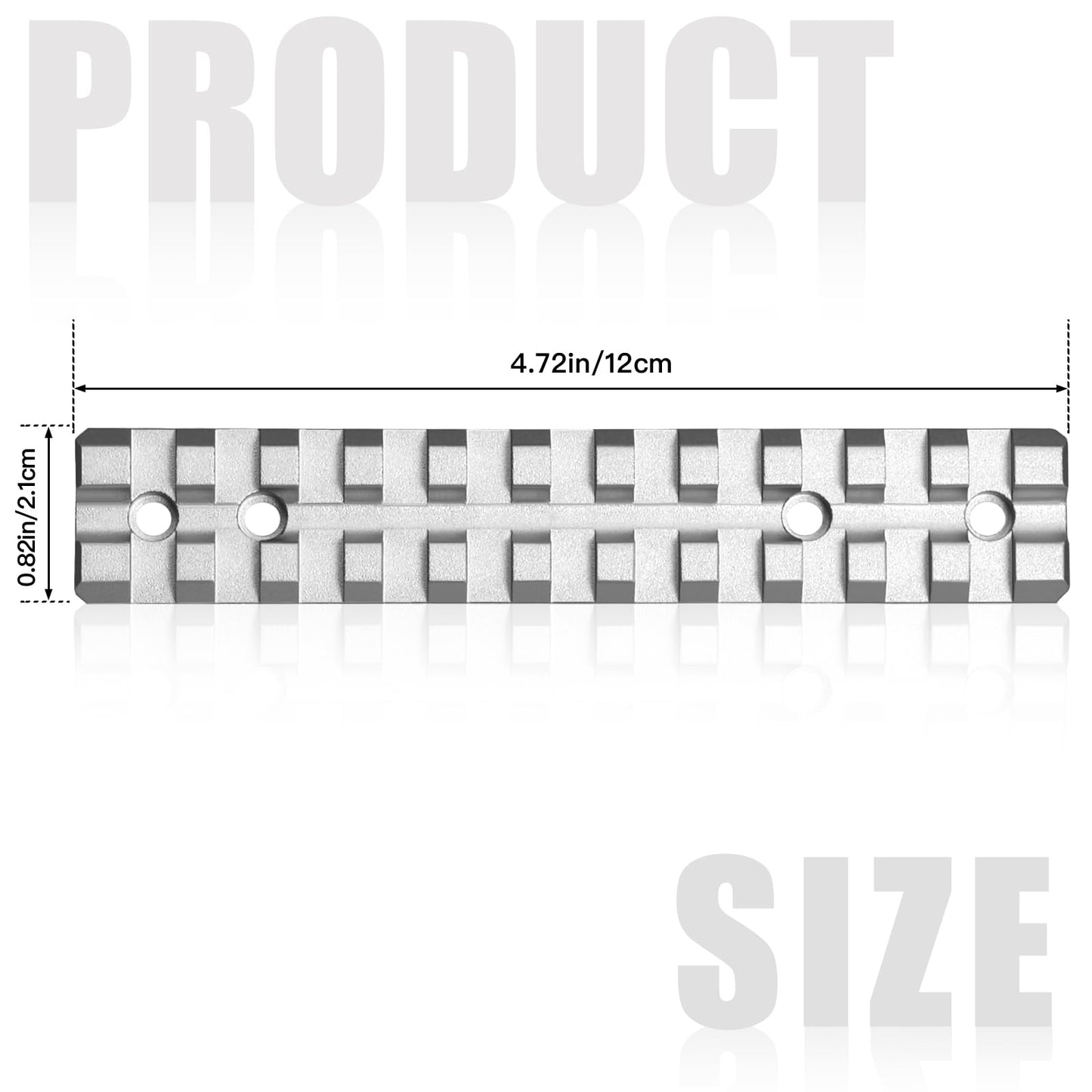 Bontok Picatinny Rail Mount for 10/22 Scope Mounts with 11 Slots for Red Dots Mounting, Scopes, Magnifiers-Sliver