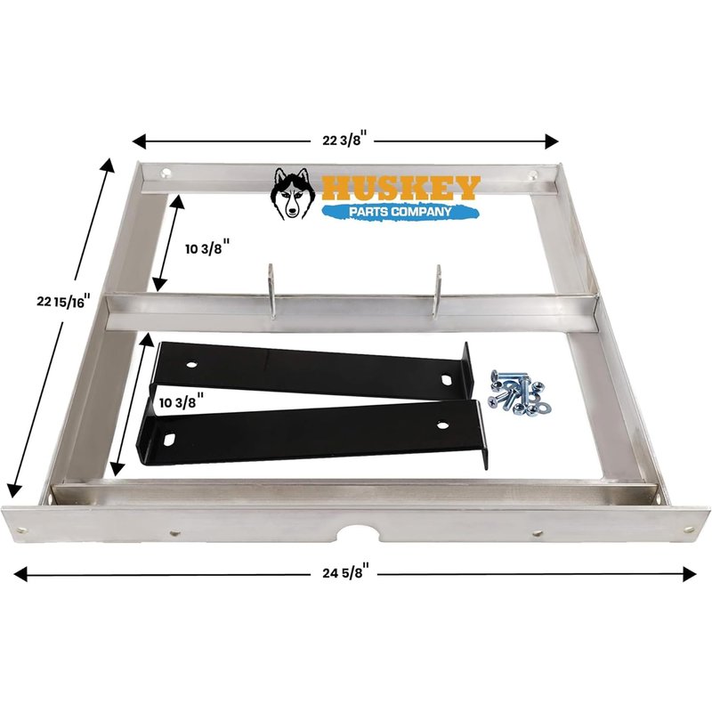 Huskey EZGO Golf Cart Aluminum Battery Tray for EZGO 1994+ Medalist TXT, Freedom TXT, and Valor 36V/48V Electric Golf Carts, One Piece Construction, 304 Stainless Steel Hardware Included