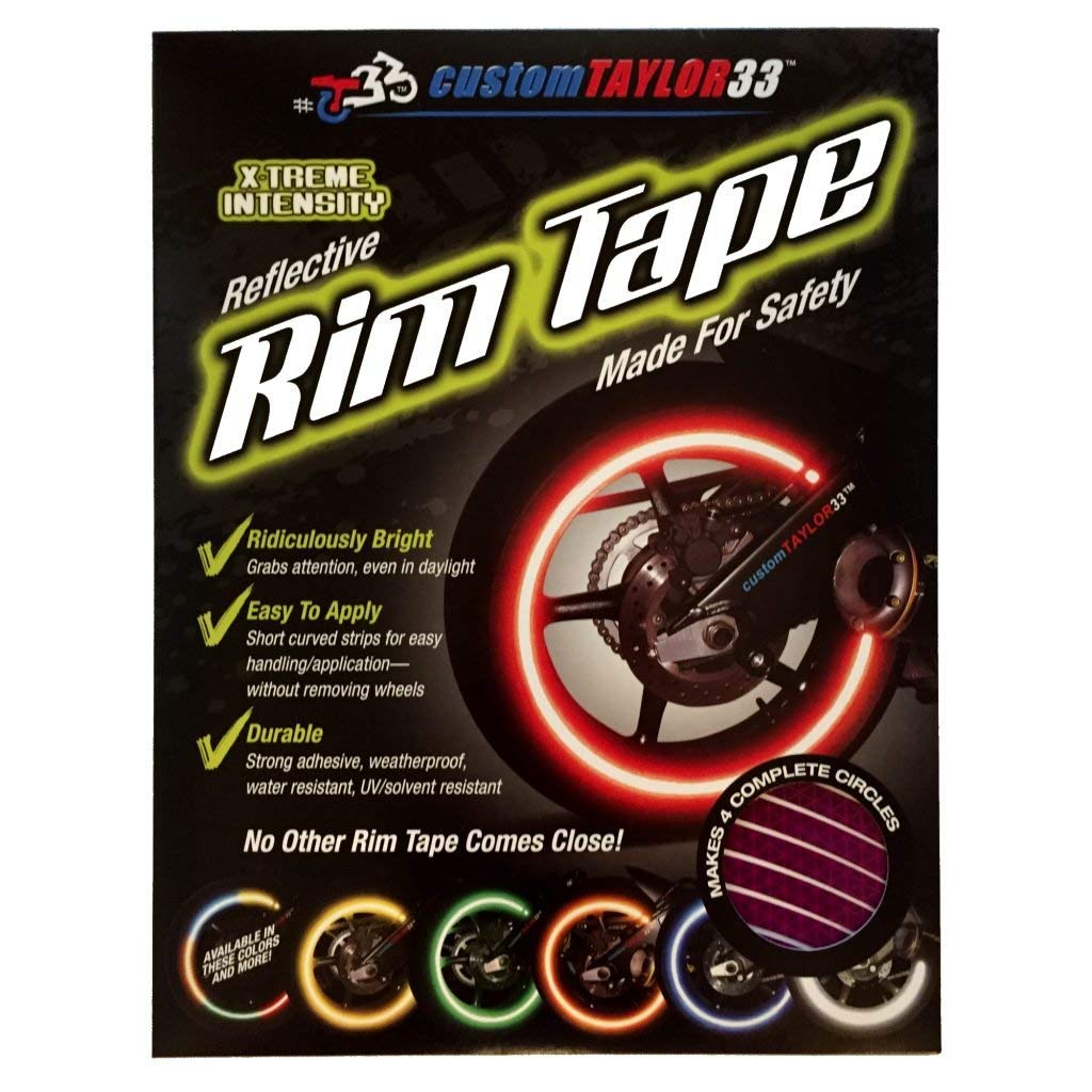 customTAYLOR33 (All Vehicles Special Edition Purple High Intensity Grade Reflective Copyrighted Safety Rim Tapes (Must Select Your Rim Size), 20" (TIRE Size, for Bicycles/E-Bikes)