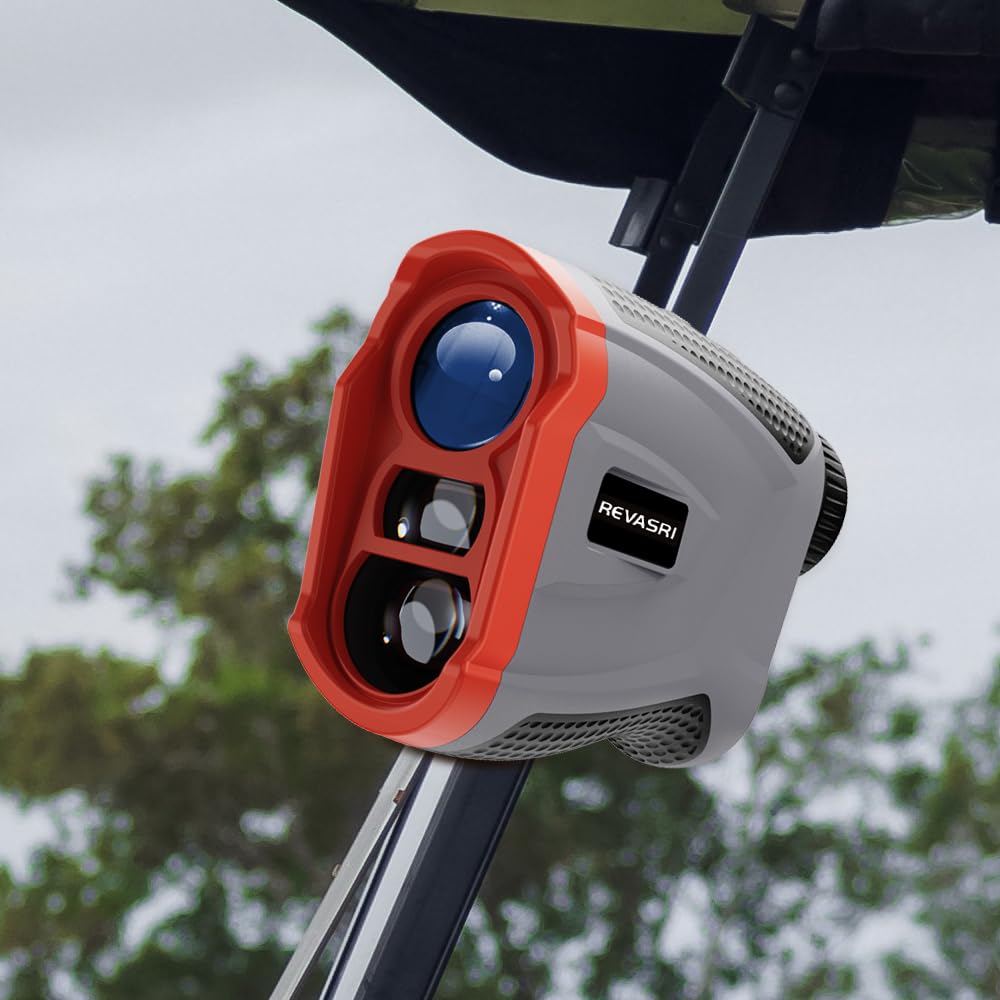 REVASRI Range Finder for Golf, Rangefinder with Slope, Magnetic Mount and Pin Lock Vibraiton, 1000 Yards Range Finder for Golfers, USB-C Rechargeable