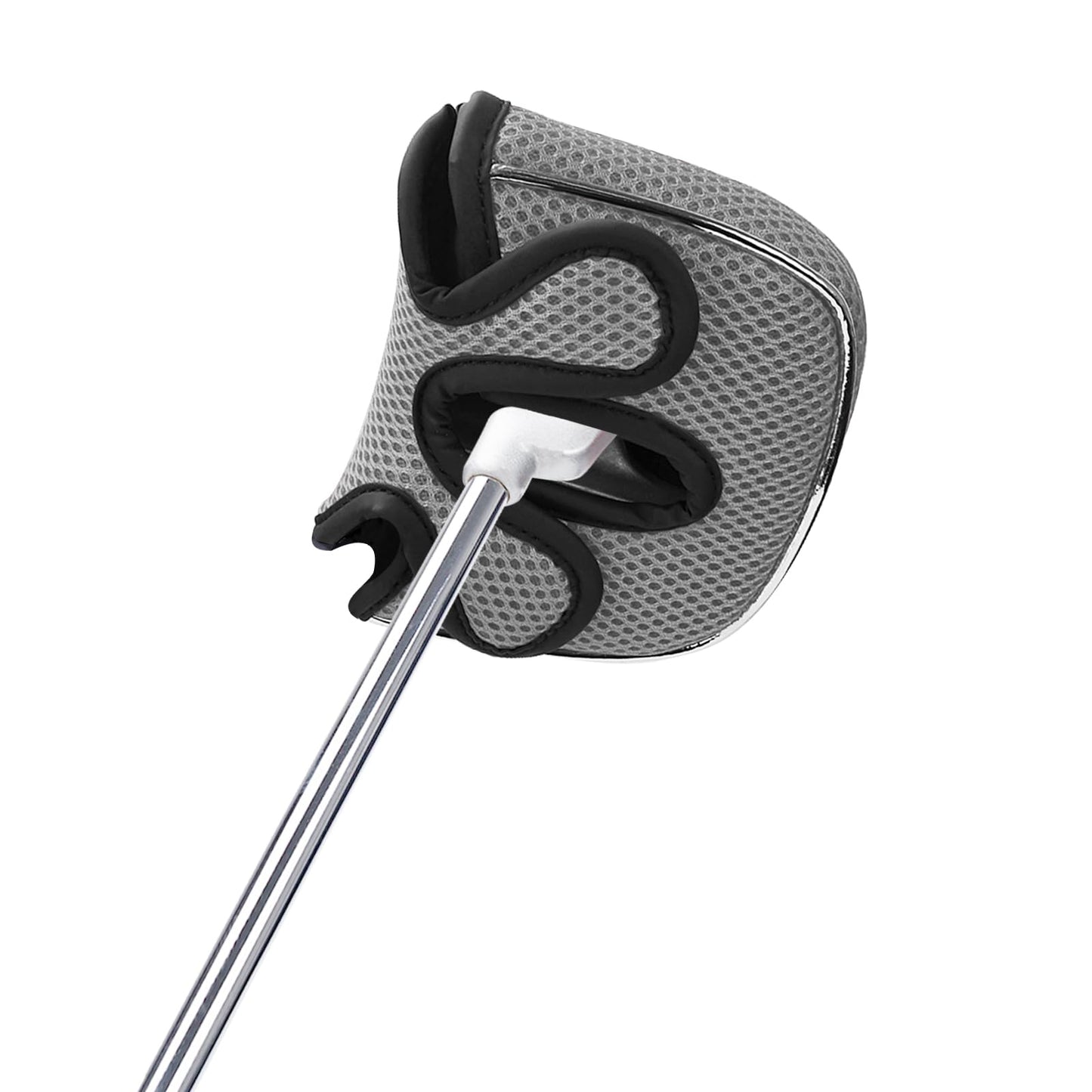 Andux Putter Cover Golf Putter Head Covers for Low Center Shaft Putter MT/TG23, Square Gray