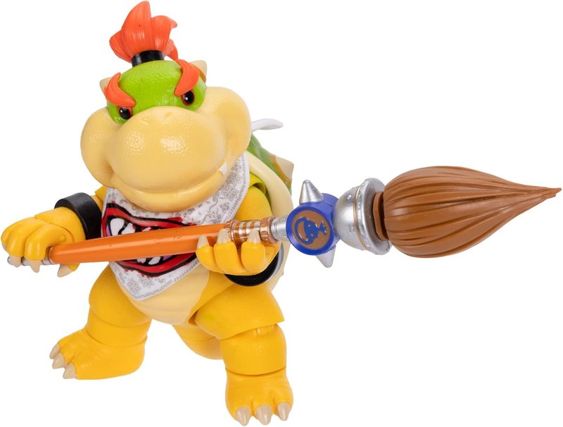 Super Mario Galaxy Action Figure - Bowser Jr. with Paint Brush Accessory | 5” Premium Detailing & 17 Points of Articulation