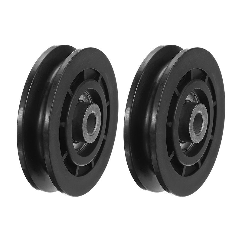 PATIKIL Universal Bearing Pulley Wheel 75mm/3", 2 Pcs Nylon Bearing Pulley Wheel Lifting Bearing Wheel Replace for Gym Equipment Part Cable Machine