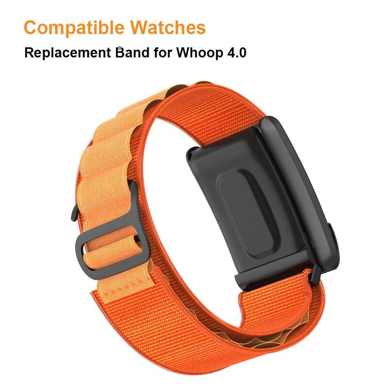 YOFUNTLE Alpine Loop Band Compatible for WHOOP 4.0 - Soft Breathable Nylon Replacement Strap for Whoop 4.0, Adjustable Lightweight Design (Black)