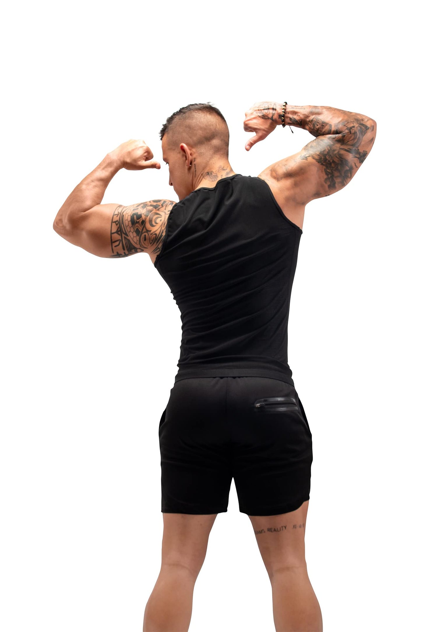 FUXERT Sauna Vest for Men Workout Tank Top for Weight Loss Slimming Compression zipper Tank Top Sweat Enhancing Vest(SOBK L/XL)