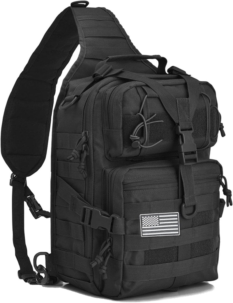 Tactical Sling Bag - Military Rover Shoulder Backpack | Waterproof EDC Assault Range Bag