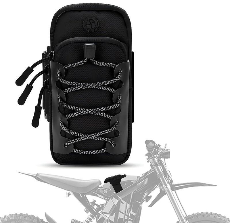 BSSOK Electric Dirt Bike Bag E Bike Front Battery Frame Bag Compatible with Talaria Sting R MX4 MX3 XXX X3/X3 Surron Ultra Bee Tuttio Soleil 01,Fit for Phone ID Card Key Garage Door Opener