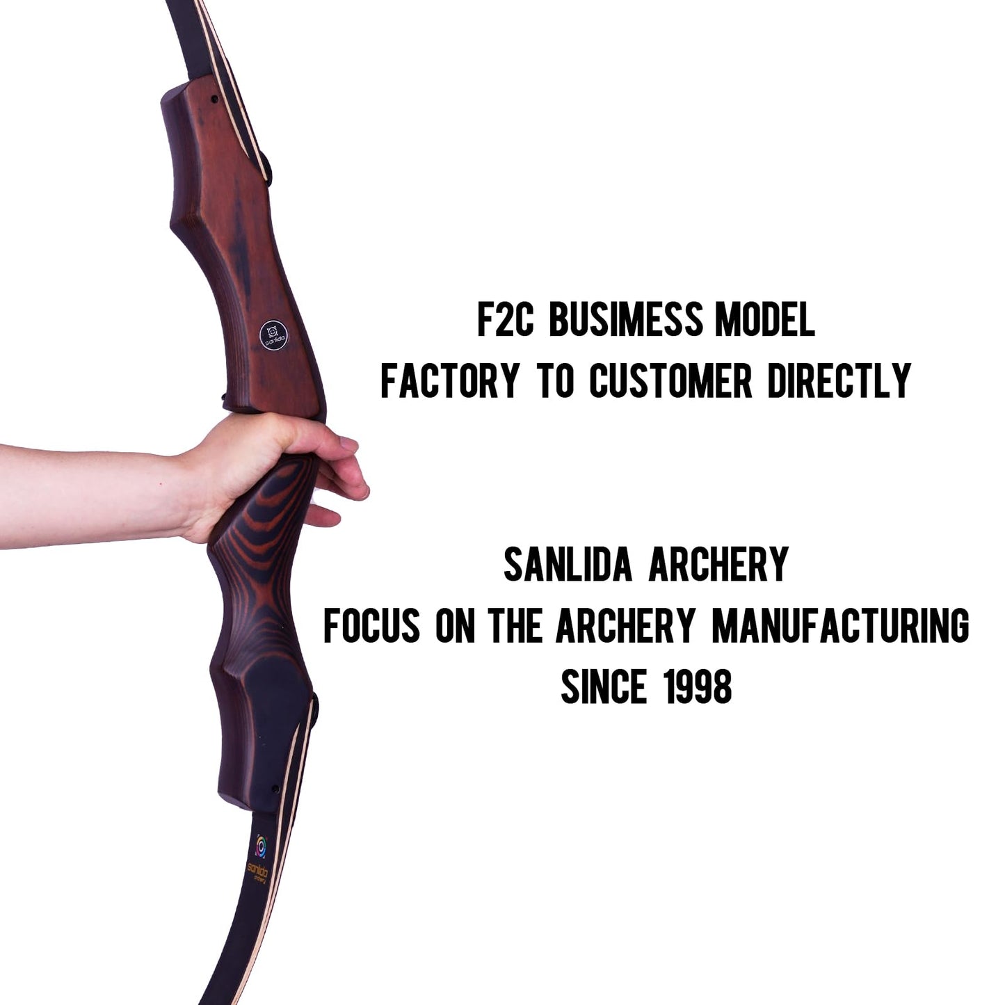 New Sanlida Hermit X8 Standard ILF Takedown Hunting Recurve Bow for Adults and Hunters, 60 Inch Wooden Recurve Bows Package for Outdoor, Hunting and Practice 25-60Lbs RH Only (45Lbs)