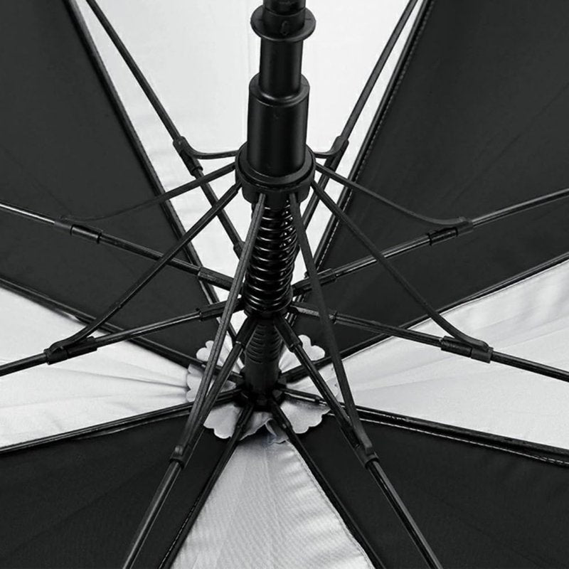 ROYMADE Golf Umbrella Automatic Open Double Canopy Vented Windproof Waterproo Golf Umbrella (White+Black)