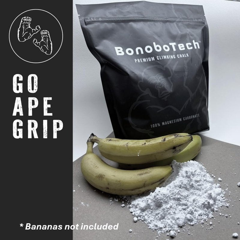 BonoboTech Climbing Chalk for Climbing, Bouldering, Gymnastics, Weightlifting resealable Bag - Magnesium Carbonate Powder 340 gr (12 oz)