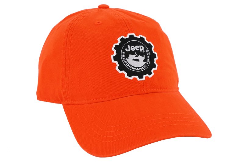 Jeep Gear Logo Heavy Twill Hat - Available in 5 Colors Licensed Authentic (Orange)
