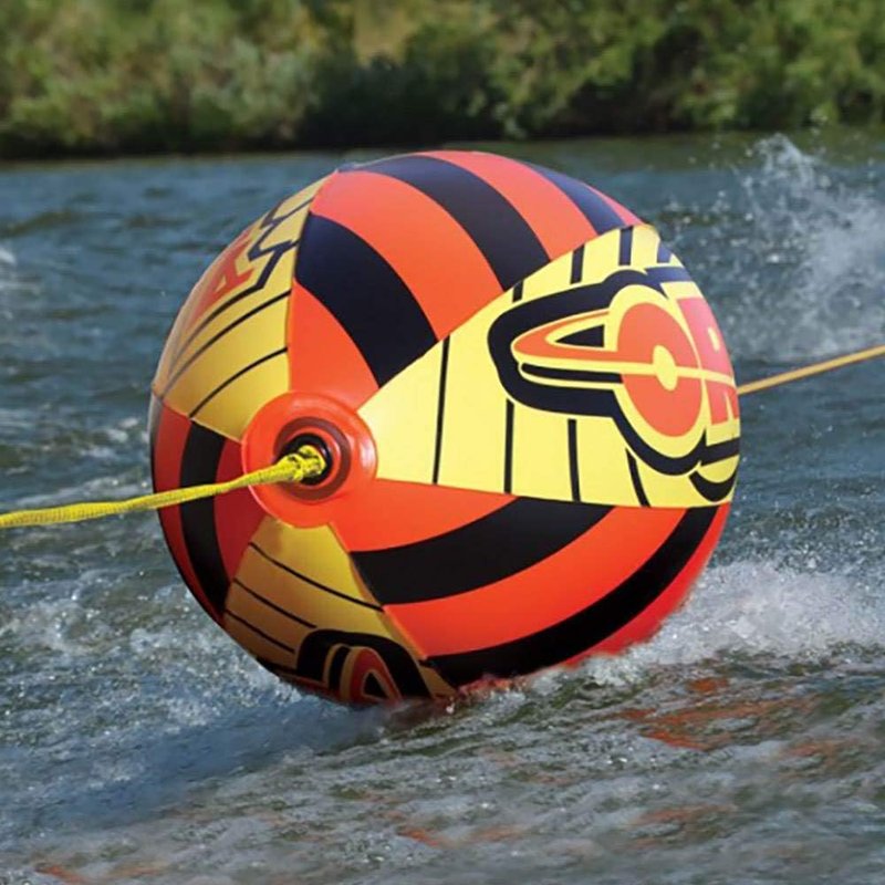 Airhead ORB Buzz Double Towable Tube - Water-Splash Reducing Design | 60 ft Rope, 4,100 lb Strength