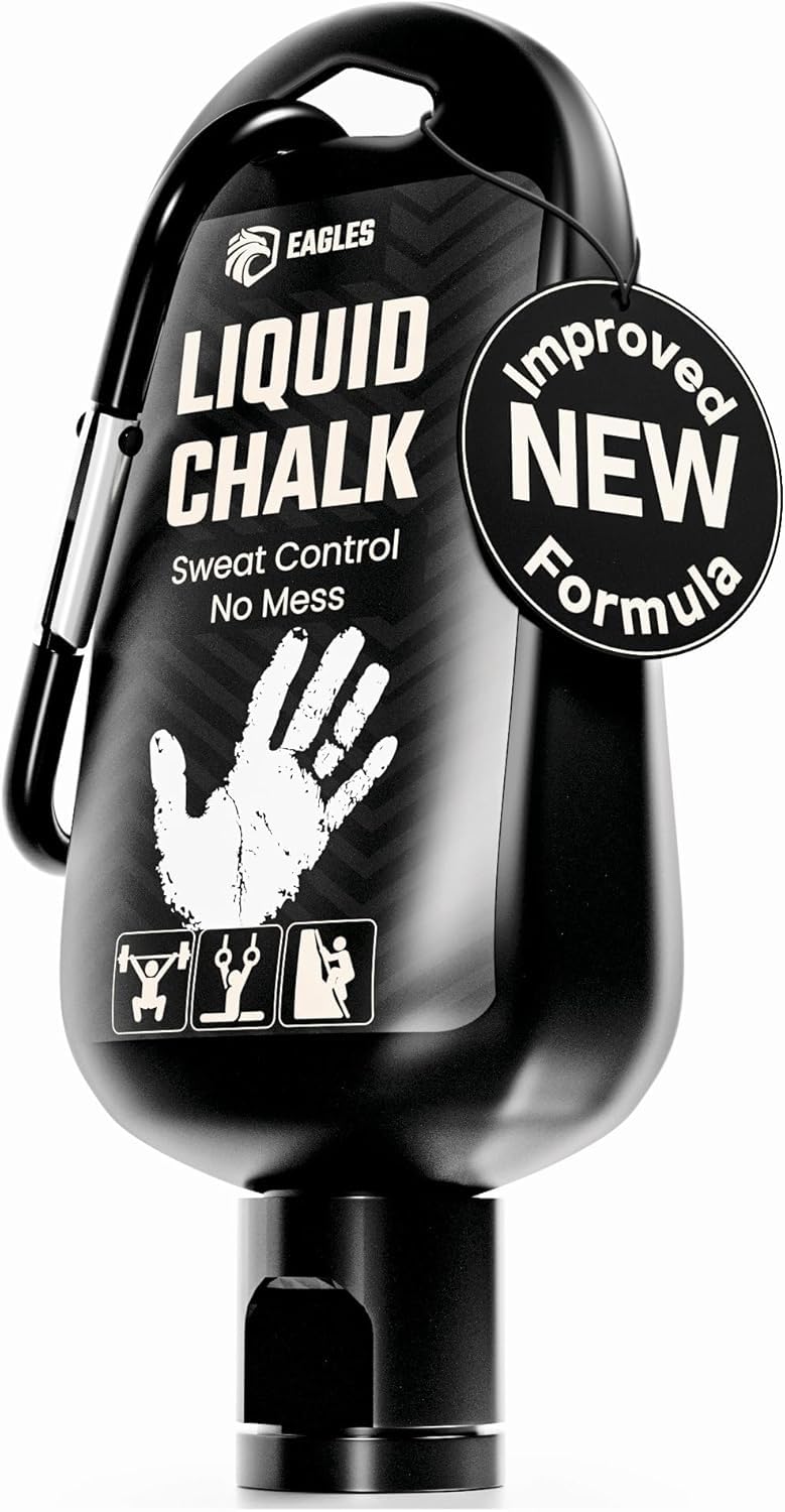 EAGLES Pro Grade Gym Liquid Chalk 50, 120 or 280ml Mess-Free Chalk for Weightlifting, Gymnastics Rock Climbing, Pole Grip, Sports Dries in Seconds - Sweat-Resistant and Long Lasting (50ml)