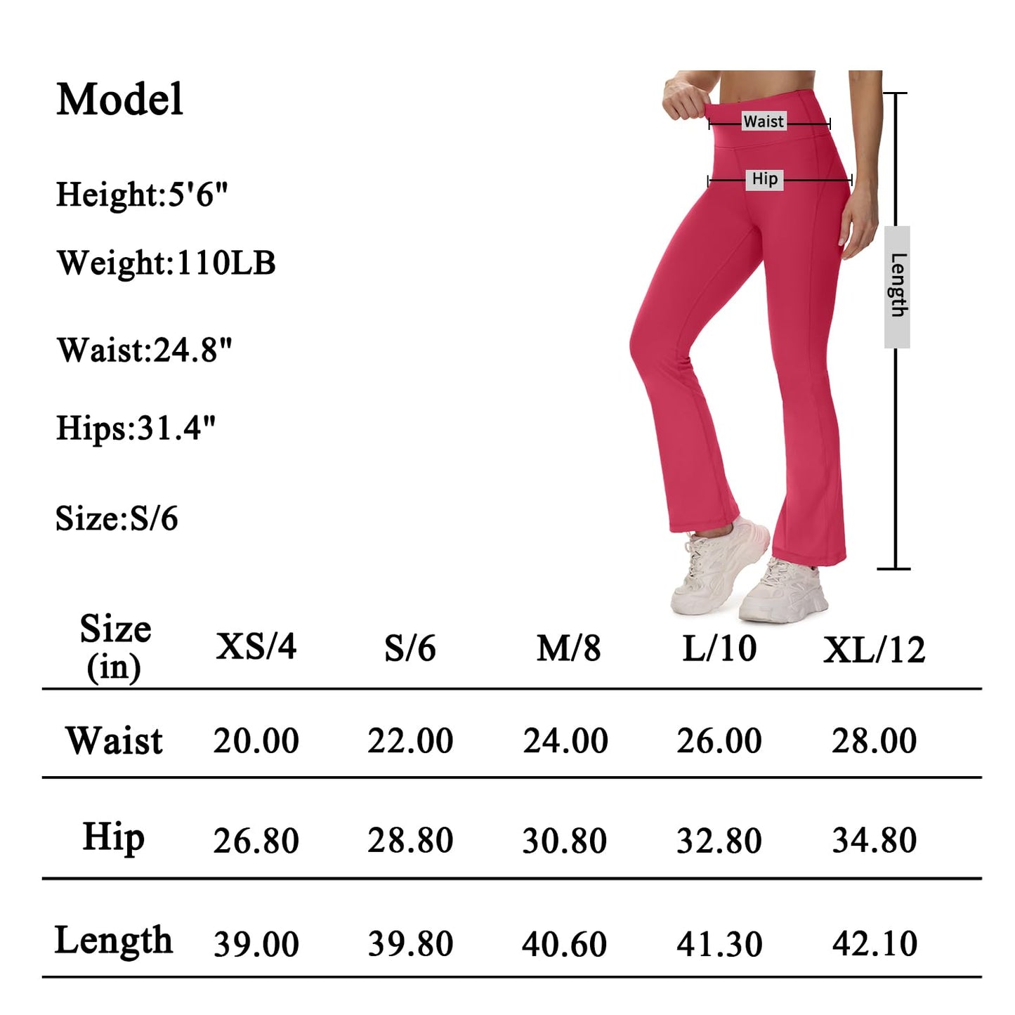 Rosemmetti Women's Bootcut Yoga Pants,High Waisted Flare Pants,Tummy Control Yoga Pants for Workout hotpink-XXL