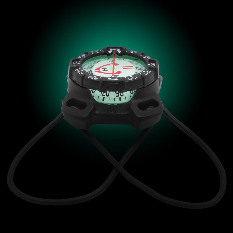 SAEKODIVE Bungee Mount Compass - Glow in the Dark, Waterproof Dive Compass - Scuba Compass, Diving Compass, Kayak Compass