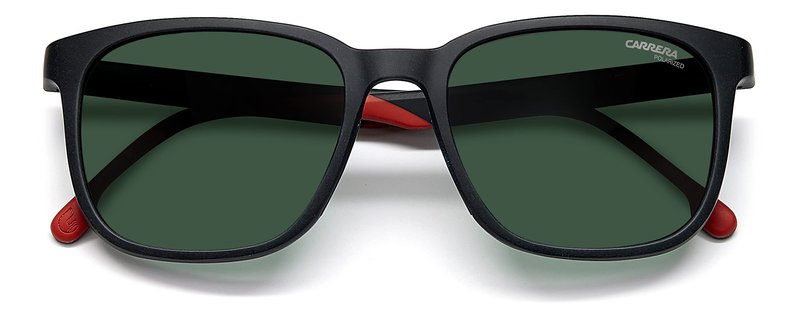 Carrera Men's 8046/S Polarized Rectangular Sunglasses, Matte Black, 54mm, 19mm
