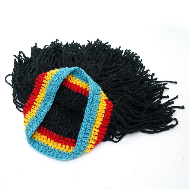 YeeHeen Wig Hat Knitted Wigs Beanie Hats with Dreadlocks Reggae Wig Cap for Women Men Black