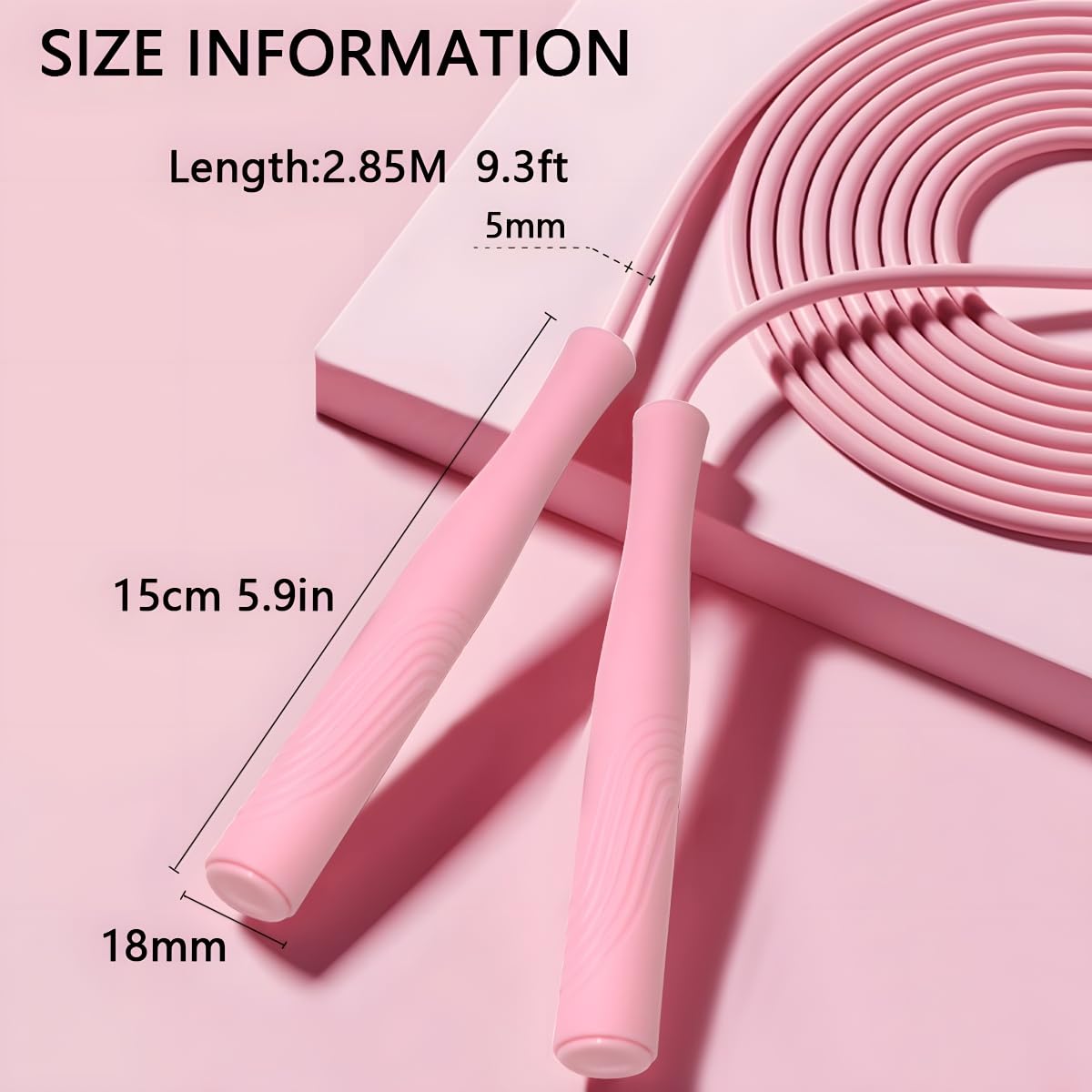 WANSPOORTS Adjustable Jump Rope for Fitness and Exercise-Lightweight Skipping Rope for Kids,Cardio, Boxing, and Weight Loss-Speed Rope perfect for Men & Women (Blackk)