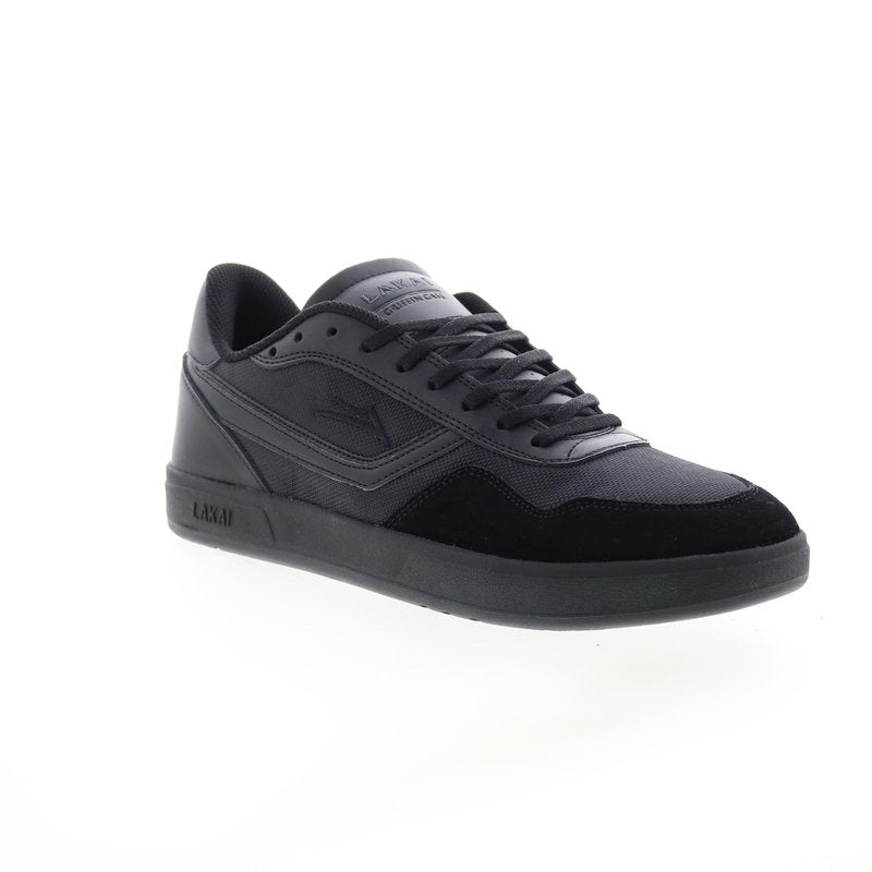 Lakai Terrace Mens Skate Shoes, Black/Black Suede, 7