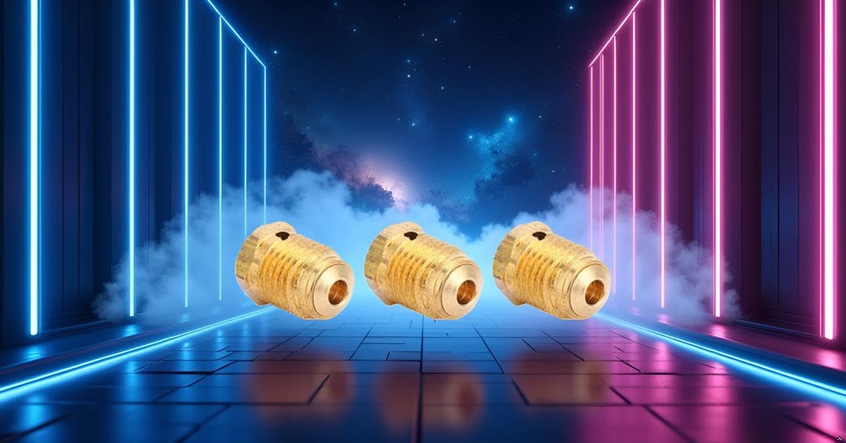 Alomejor Burst Disk, Copper, 3/8 24UNF, 3K or 5K, for Regulator or Valve, 0.4x0.4x0.4 Inch, Pack of 3