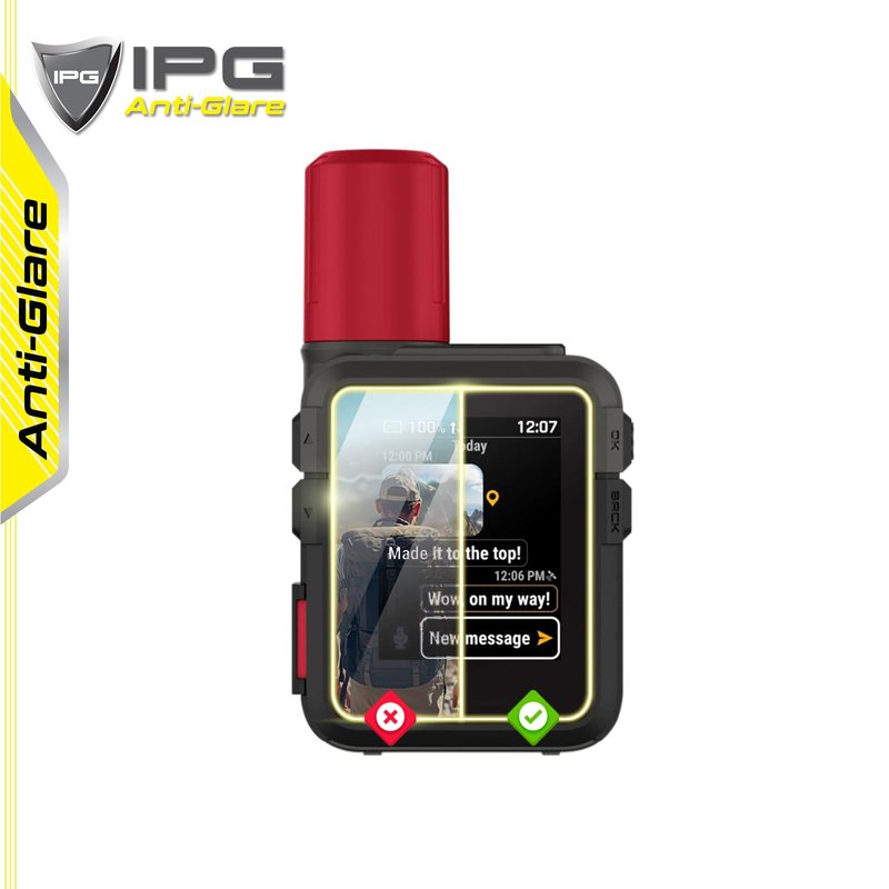 IPG Anti-Glare Made for Garmin Inreach Mini 3-3 Plus (2 Units) Display Matte Finish Screen Protector Film, Perfect for Outdoor Use for inRMini3.AnG