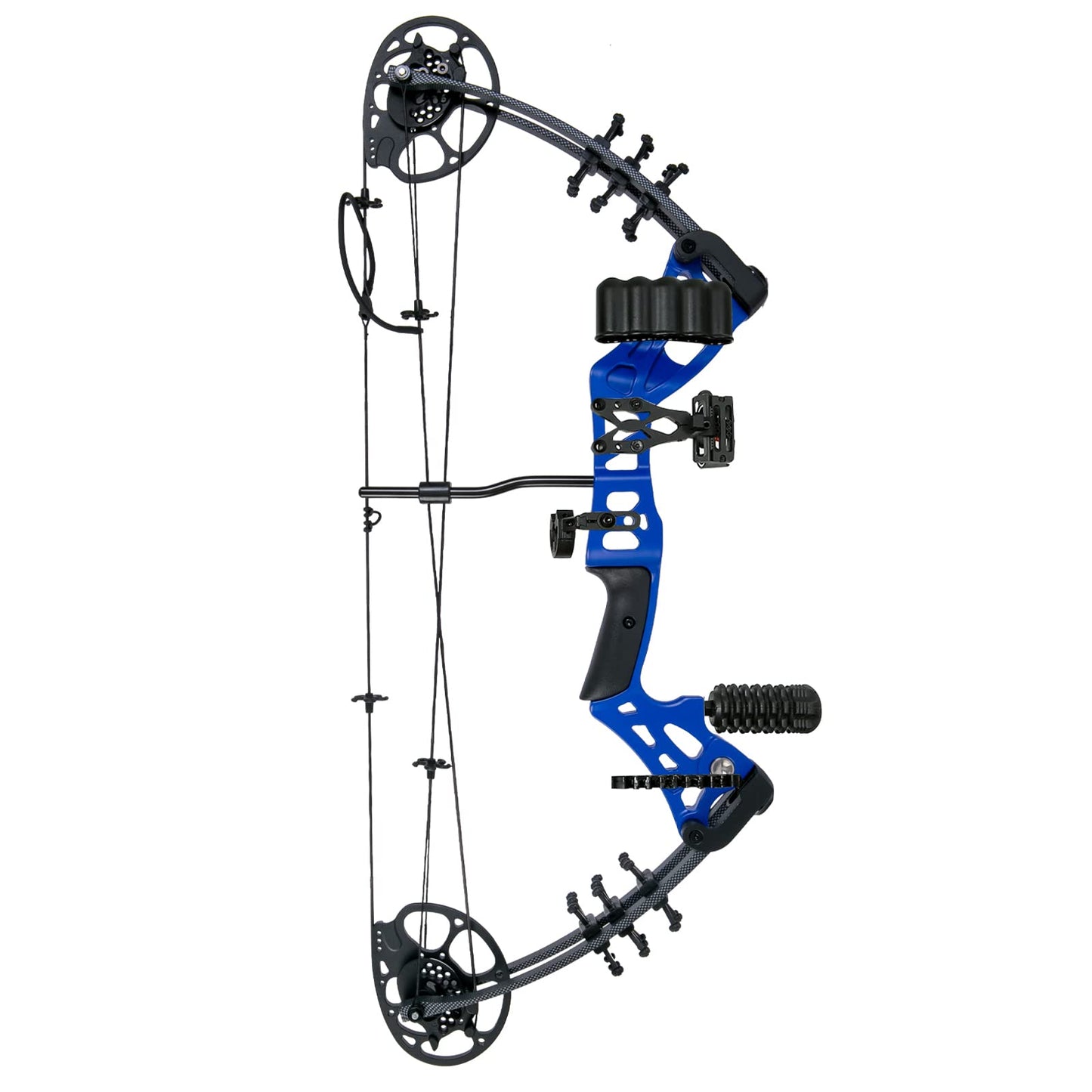 WUXLISTY Youth Compound Bow Set 15-45 Lbs for Teens and Beginner, Package with Archery Hunting Equipment, 5 Pin Sight, Max Speed 320fps, Adjustable, Right Hand, Blue