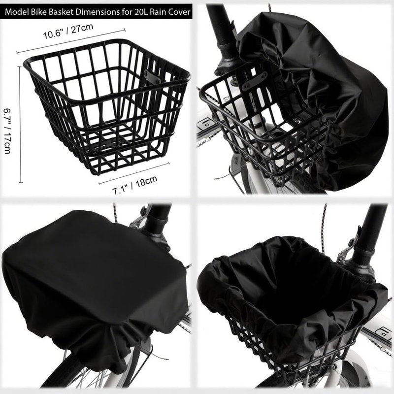 VAOLOAV Bicycle Rear Rack Rain Cover Bike Trunk Rain Cover 35L Black