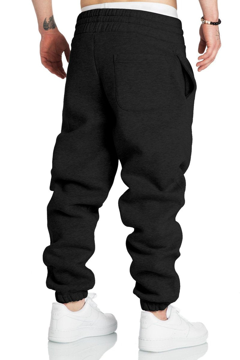 A WATERWANG Men's Sweatpants Casual Cotton Tapered Joggers Athletic Sweat Pants for Men Workout Running with Pockets Black 2XL