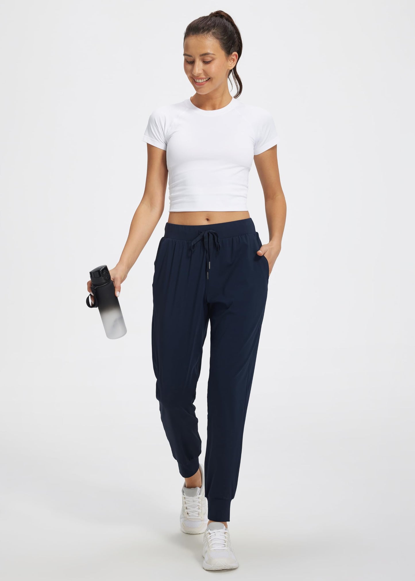 Libin Joggers for Women Petite/Regular/Tall Dance Sweatpants Athletic Workout Tapered Lounge Casual Teacher Pants for Running Yoga Cloths, Navy 3XL