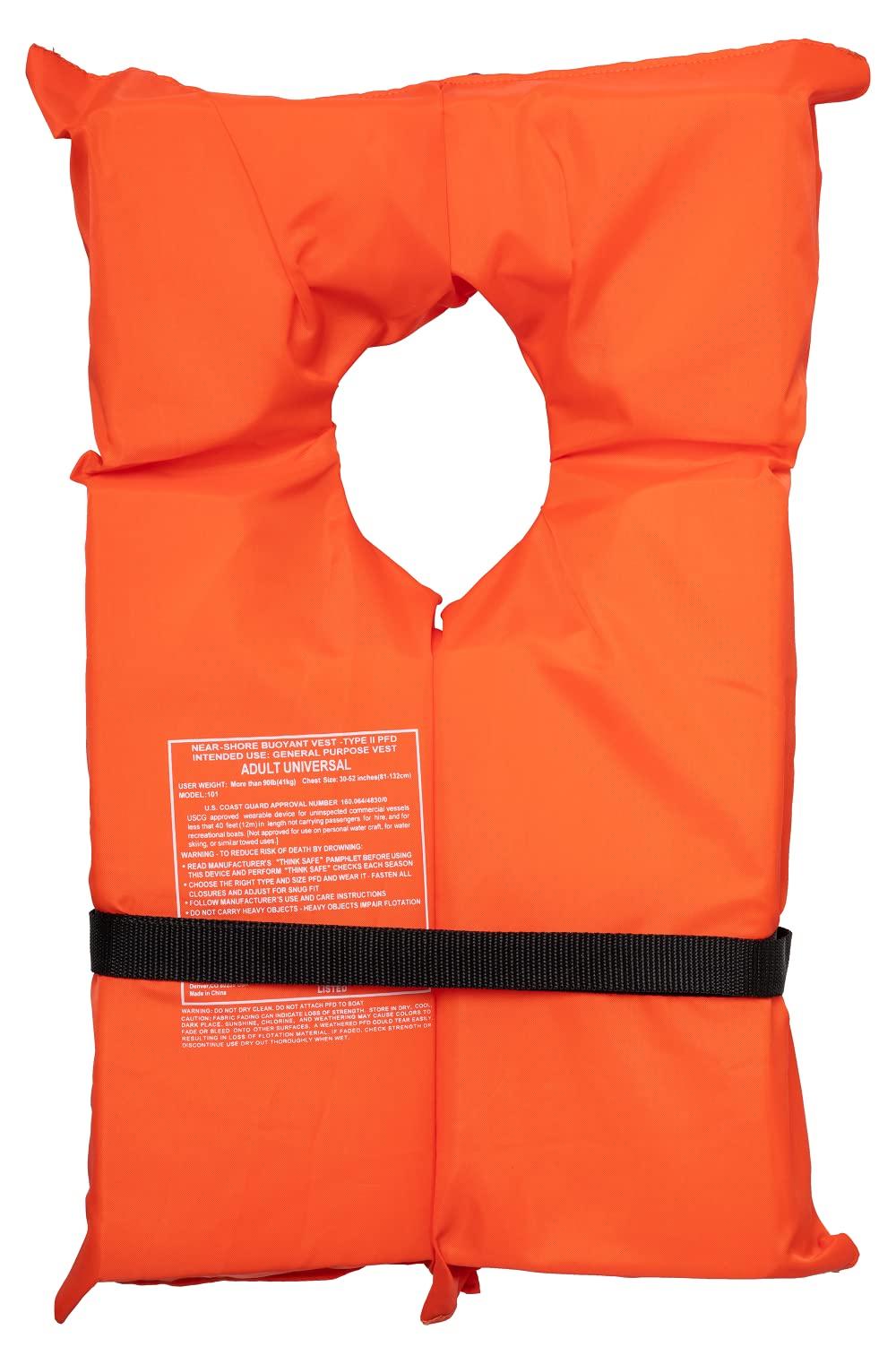 Airhead Adult Type II Life Jacket | US Coast Guard Approved | Comfortable Universal Fit, Boating Safety Compliant | Orange