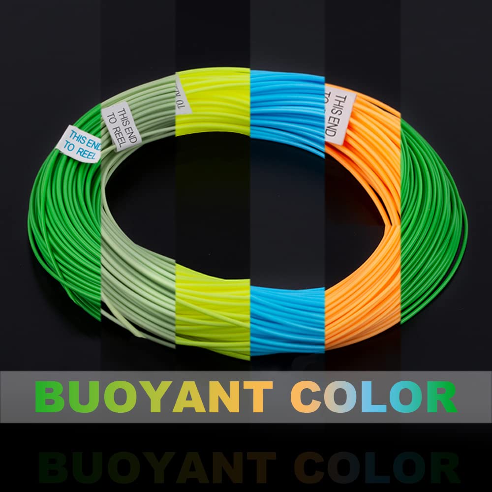 HERCULES Fly Fishing Line Floating Weight Forward Fly Line with Double Welded Loop, Fluorescent Yellow, WF4F 90FT
