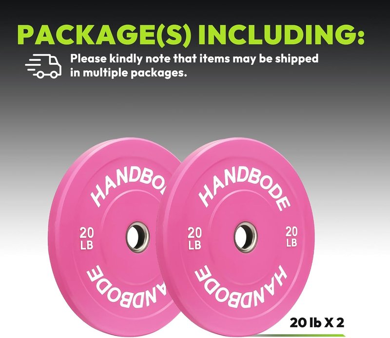 2-Inch Olympic Bumper Weight Plates Set - High Bounce Rubber Plates for Home Gym | 45-300lb Options