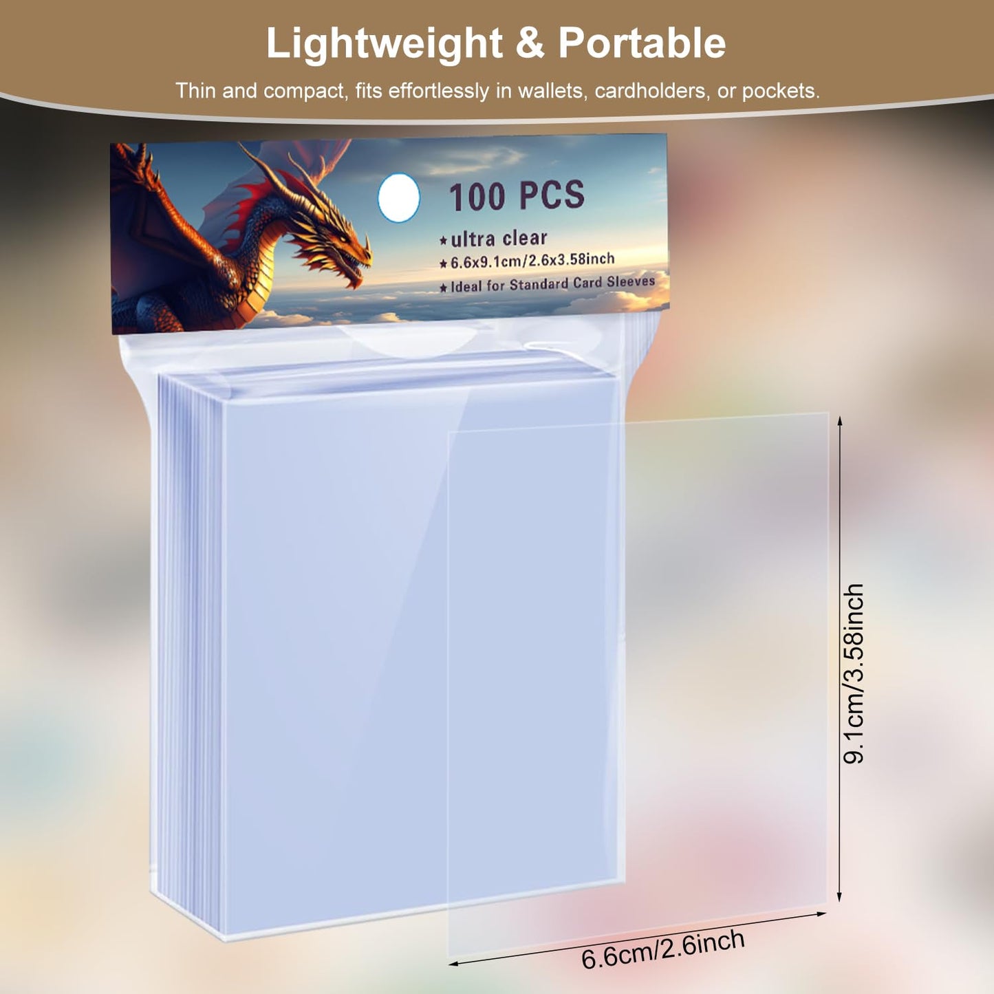 1000 Counts Soft Clear Perfect Fit Card Sleeves for Trading Cards, Exact Fit Protector for TCG, Sports (Basketball, Baseball, Football) and Collectible Cards,Plastic Penny Sleeves (1000)