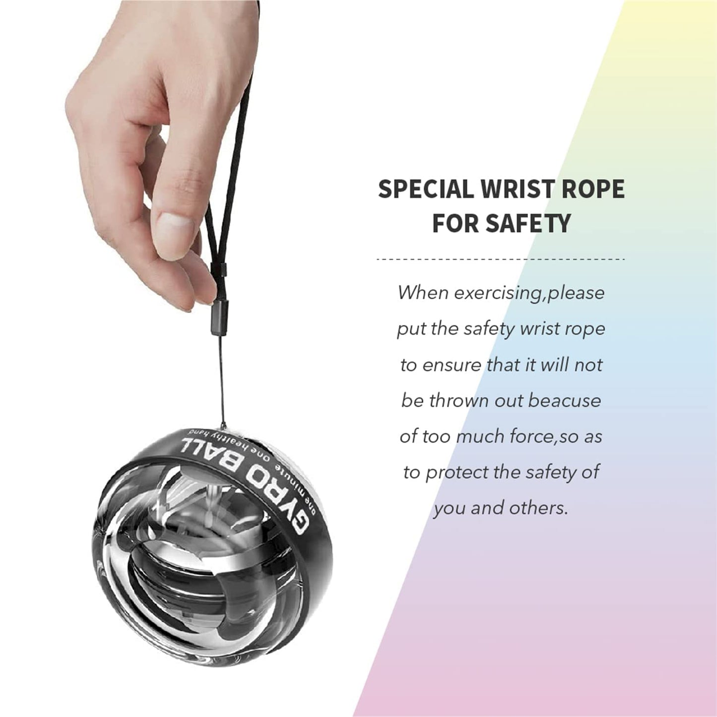 Wrist Strengthener Ball Forearm Exerciser Auto-Start Wrist Gyro Ball, Lotorr Ball Used to Strengthen Arms, Fingers, Wrist Bones and Muscles