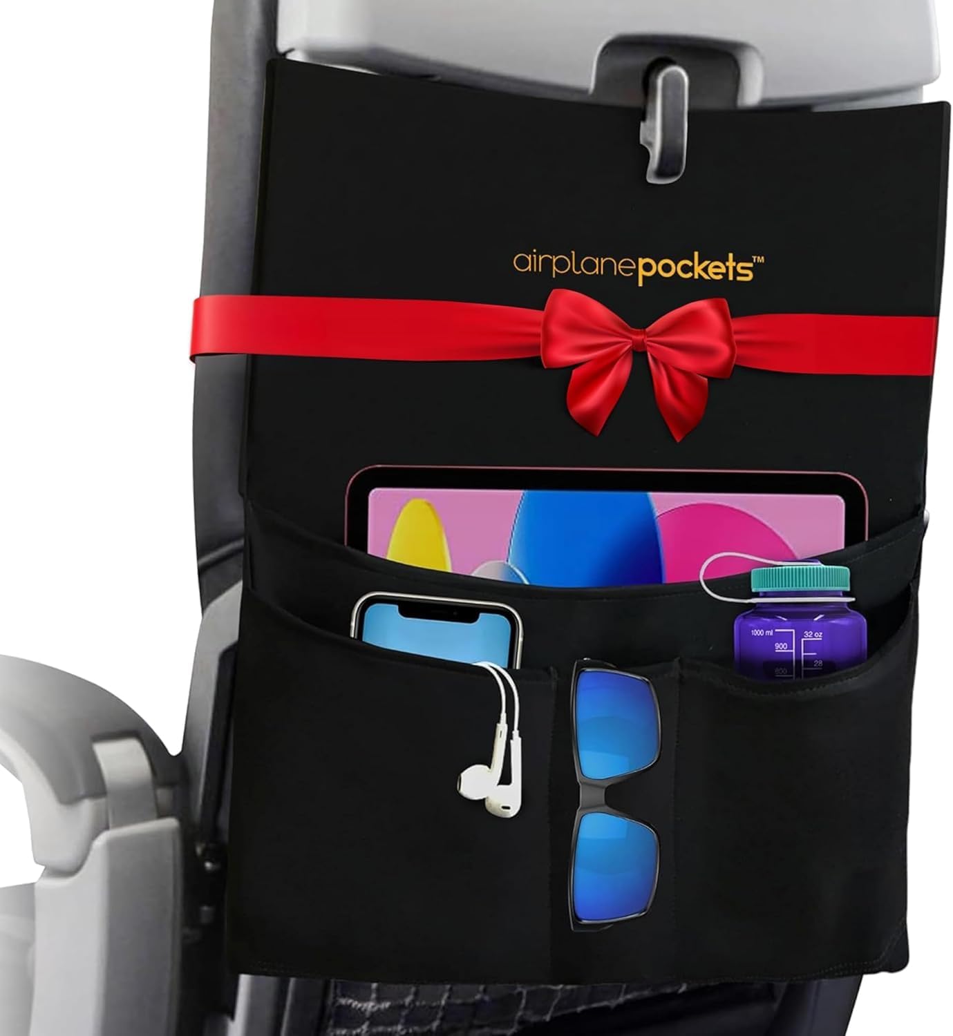 Airplane Pockets | Travel Organizer for Airplane Accessories - Essential Seat Storage Solution - Ideal for International Travel