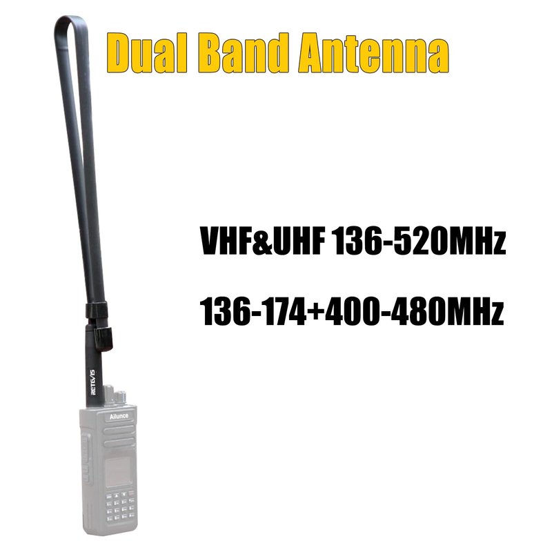 Retevis Ham Radio Antenna, 29-inch VHF/UHF SMA-Female Foldable CS Tactical Antenna, VSWR Less Than 1.5, Compatible with BaofengUV-5R BF-F8HP PRO AR-5RM BF-888S RT29 RT86 C2 RA79(1Pack)
