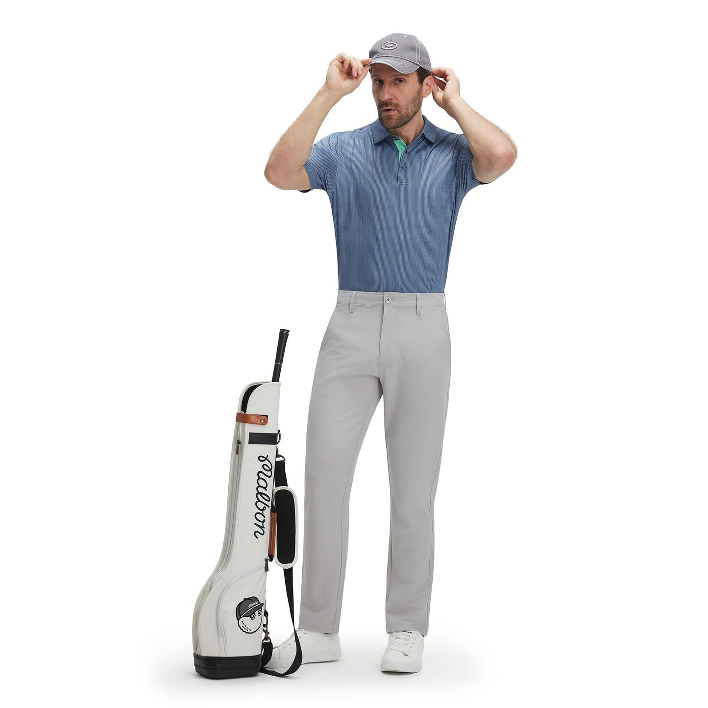 M MAELREG Golf Shirts for Men Dry Fit Print Patterns Performance Moisture Wicking Mens Polo Shirts Short Sleeve