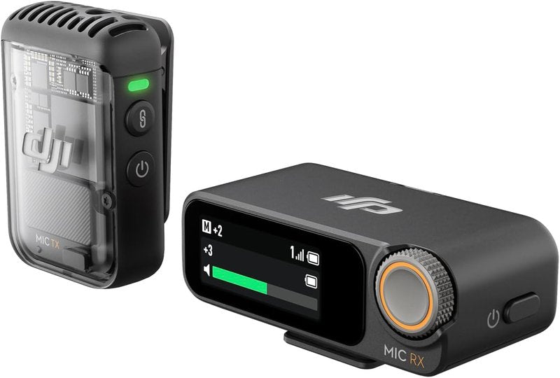 DJI Mic 2 Wireless Microphone - Intelligent Noise Cancelling, 250m Range | Compatible with iPhone, Android, Camera, Vlogs